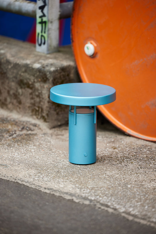 BringMe Portabla Lampa Mini Metallic Turquoise