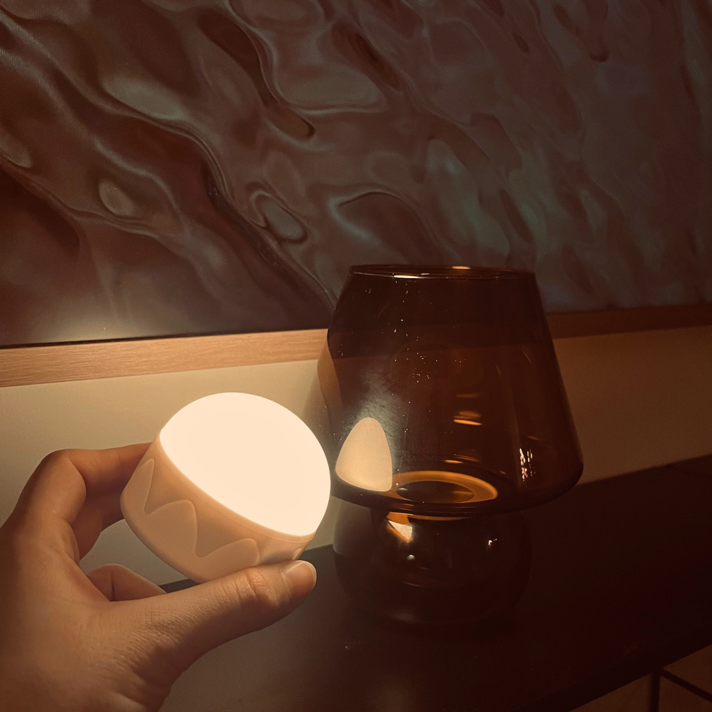 Essence trådlös LED-glödlampa med sockel avtagen för placering i ljuslykta