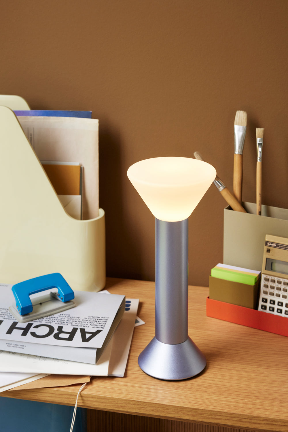 Flash portabel lampa lila metallic