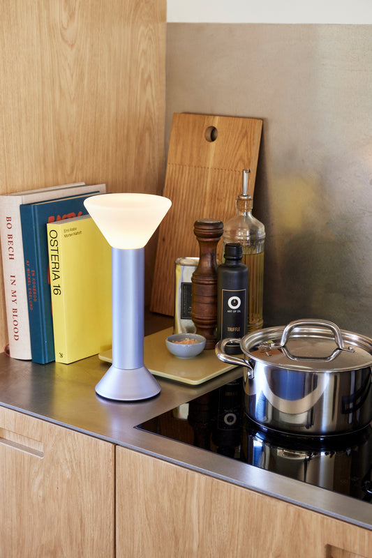 Flash portabel lampa lila metallic