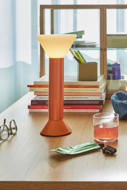 Flash portabel lampa orange metallic