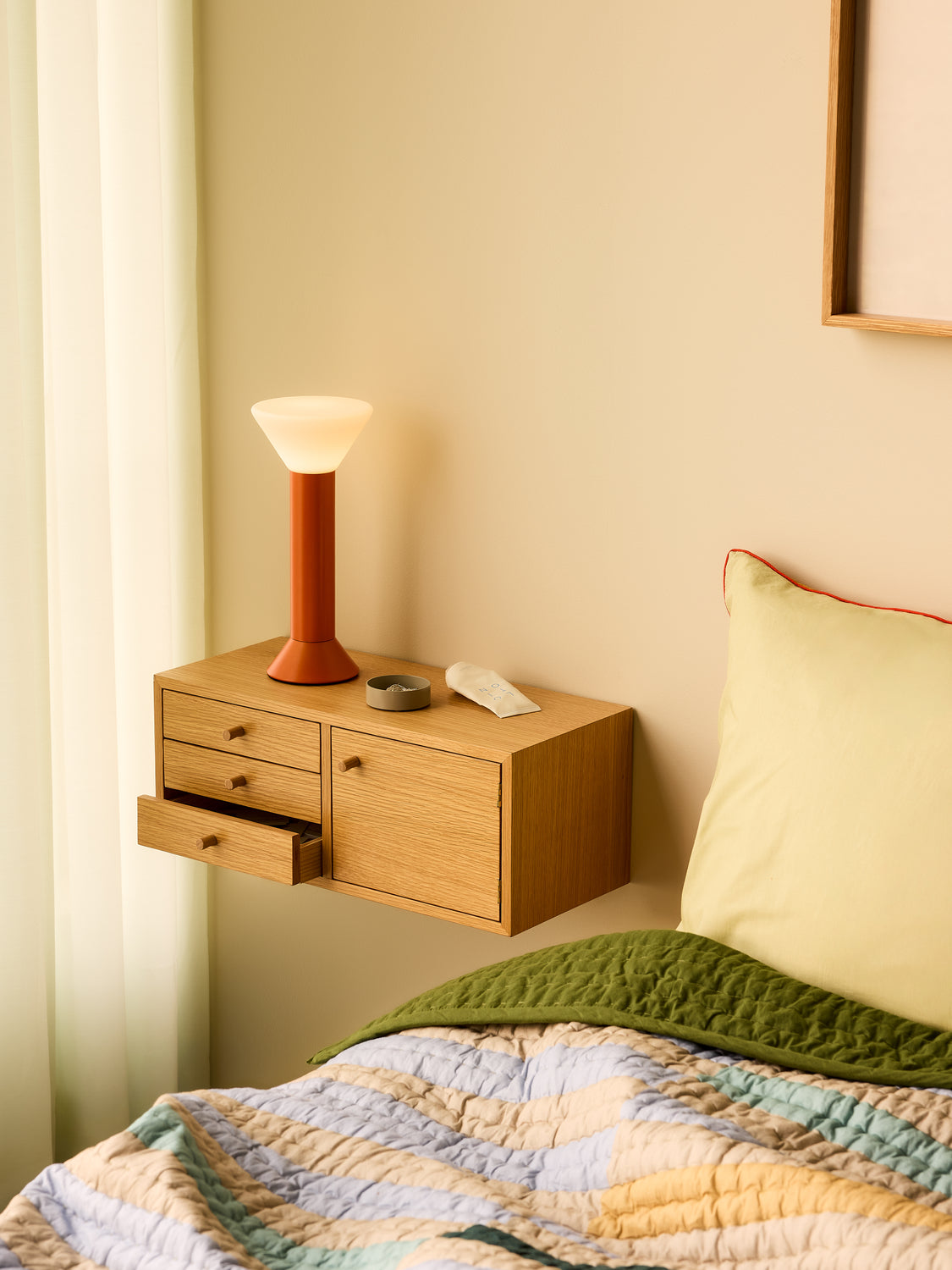 Flash portabel lampa orange metallic