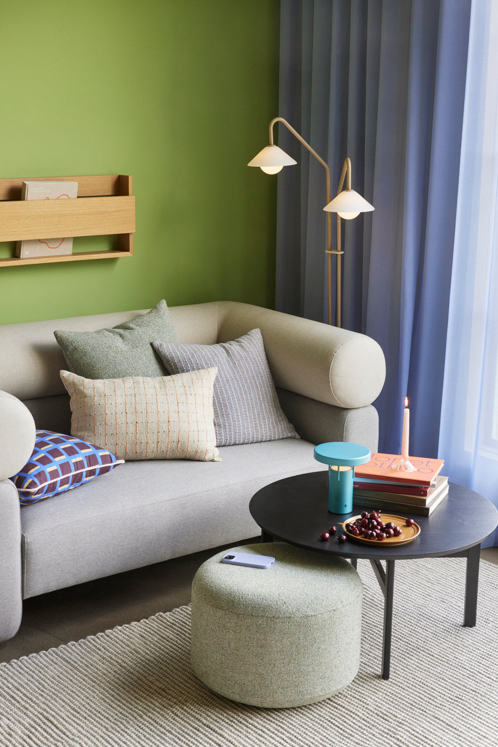 BringMe Portabla Lampa Mini Metallic Turquoise