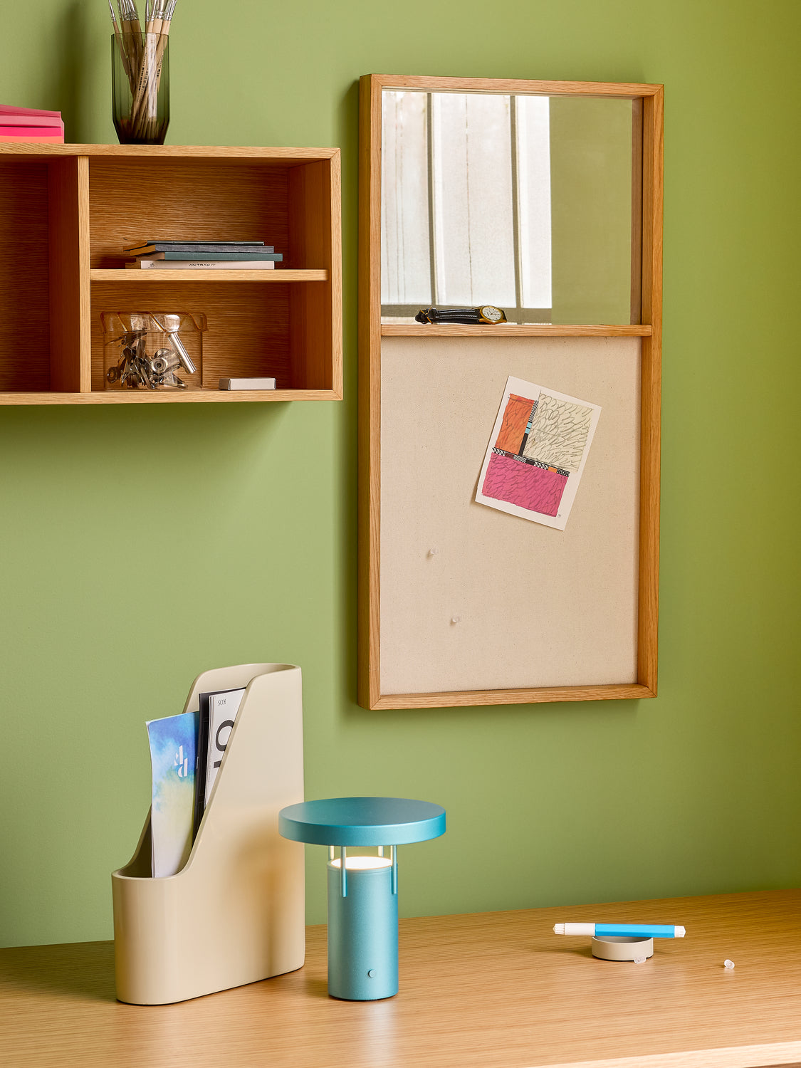 BringMe Portabla Lampa Mini Metallic Turquoise